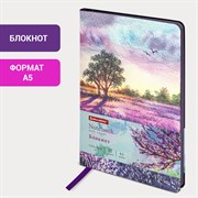 Блокнот А5 (143x210 мм), BRAUBERG VISTA "Violet", под кожу, гибкий, 80 л., 112074 101010112074