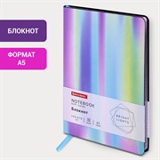 Блокнот А5 (143x210 мм), BRAUBERG VISTA "Gradient", под кожу, гибкий, срез фольга, 80 л., 112083 101010112083