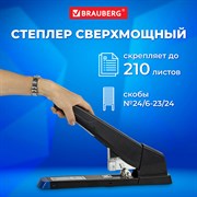 Степлер МОЩНЫЙ до 210 листов BRAUBERG "Heavy Duty Extra", скобы № 24/6-23/24, 270554 101010270554