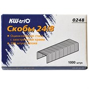 Скобы для степлера №24/8, 1000 штук, KW-trio, до 50 листов, 0248, -0248 101010225921