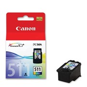 Картридж струйный CANON (CL-511) Pixma MP240/MP260/MP480, цветной, оригинальный, ресурс 244 стр., 2972B007 101010360991