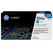 Картридж лазерный HP (CE251A) ColorLaserJet CP3525/CM3530, №504A, голубой, оригинальный, ресурс 7000 страниц 101010360631