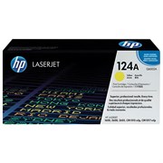 Картридж лазерный HP (Q6002A) ColorLaserJet CM1015/2600 и др, №124A, желтый, оригинальный, 2000 стр. 101010360587