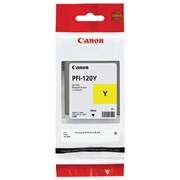 Картридж струйный CANON (PFI-120Y) для imagePROGRAF TM-200/205/300/305, желтый, 130 мл, оригинальный, 2888C001 101010363496