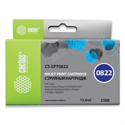 Картридж струйный CACTUS (CS-EPT0822) для EPSON Stylus R270/R390/ RX590, голубой 101010361959