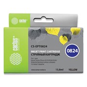 Картридж струйный CACTUS (CS-EPT0824) для EPSON Stylus R270/R390/ RX590, желтый 101010361942