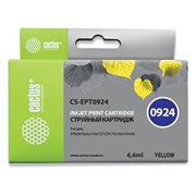 Картридж струйный CACTUS (CS-EPT0924) для EPSON Stylus C91/CX4300/T26/T27/TX106, желтый 101010361960