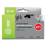 Картридж струйный CACTUS (CS-CLI471XLGY) для CANON PIXMA MG5740/6840/7740, серый 101010362778