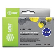 Картридж струйный CACTUS (CS-EPT1294) для EPSON Stylus B42WD/BX305W/BX625WD, желтый 101010361956