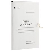 Папка для бумаг с завязками картонная BRAUBERG, 440 г/м2, до 200 листов, 110926 101010110926