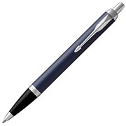 Ручка шариковая PARKER "IM Core Matte Blue CT", корпус темно-синий лак, хромированные детали, синяя, 1931668 101010142539