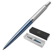 Ручка шариковая PARKER "Jotter Core Waterloo Blue CT", корпус голубой, детали хром, синяя, 1953191 101010142383