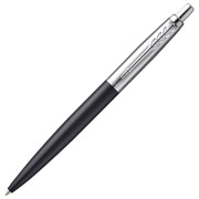 Ручка шариковая PARKER "Jotter XL", УТОЛЩЕННЫЙ корпус, черный матовый лак, детали из нержавеющей стали, синяя, 2068358 101010143157