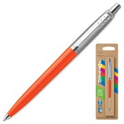 Ручка шариковая PARKER "Jotter Orig Orange", корпус оранжевый, детали хром, блистер, синяя, 2076054 101010143860