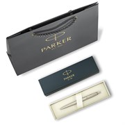 Ручка шариковая PARKER "Jotter Core Stainless Steel CT", пакет, 880892 101010880892