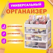 Органайзер для хранения косметики, канцтоваров, мелочей ТРИ УРОВНЯ, 26,6х17*23,5 см, DASWERK, 608477 101010608477