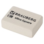 Ластик BRAUBERG "Ultra Square", 26х18х8 мм, белый, натуральный каучук, 228707 101010228707