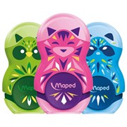 Точилка с ластиком MAPED "LOOPY Mini Cute", с контейнером, корпус ассорти, 049113 101010271918