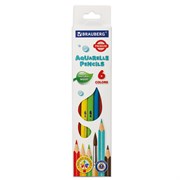 Карандаши цветные акварельные BRAUBERG PREMIUM AQUARELLE, 6 цветов, грифель 4 мм, 181670. 101010181670