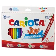 Фломастеры CARIOCA (Италия) "Joy", 24 цвета, суперсмываемые, вентилируемый колпачок, картонная коробка, 40615 101010150108