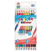 Карандаши двусторонние CARIOCA "Bi-color", 12 штук, 24 цвета, трехгранные, заточенные, 42991 101010181703