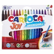 Фломастеры CARIOCA (Италия) "Joy" 18 цветов, суперсмываемые, вентилируемый колпачок, 40555 101010152096