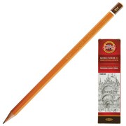 Карандаш чернографитный KOH-I-NOOR 1500, 1 шт., 9H, корпус желтый, заточенный, 150009H01170 101010180488