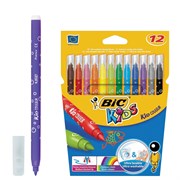 Фломастеры BIC "Kid Couleur", 12 цветов, суперсмываемые, вентилируемый колпачок, европодвес, 9202932 101010150647