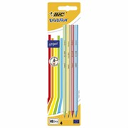 Карандаши чернографитные BIC Evolution "Stripes", НАБОР 4 шт., HB, пластиковые, блистер, 918485 101010181954