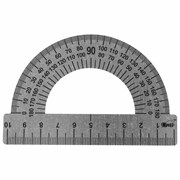 Транспортир 10 см, 180 градусов, металлический, ПИФАГОР, 210637 101010210637