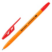 Ручка шариковая BRAUBERG "ULTRA ORANGE", КРАСНАЯ, узел 0,7 мм, чернила ГЕРМАНИЯ, наконечник ШВЕЙЦАРИЯ, 143564 101010143564