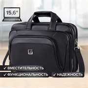 Сумка-портфель BRAUBERG с отделением для ноутбука 15-16", "Favorite", 2 отделения, экокожа, 41х32х12 см, 240399 101010240399