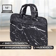 Сумка-портфель BRAUBERG "Marble" с отделением для ноутбука 13-14", 3 кармана, 26х36х3 см, 270835 101010270835