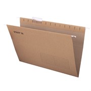 Подвесные папки A4/Foolscap (404х240 мм) до 80 л., КОМПЛЕКТ 10 шт., крафт-картон, STAFF, 270937 101010270937