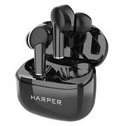 Наушники Harper HB-527 black (Bluetooth 5.1, Type-C, беспроводные, голосовой помощник, шумоподавлени