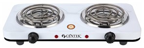 Плитка электрическая CENTEK CT-1509 White (2 конфорки, тен)