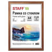 Рамка 21х30 см, дерево, багет 17 мм, STAFF, мокко, стекло, 391140 101010391140