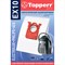 Мешок для пылесоса (пылесборник) синтетический TOPPERR EX10, ELECTROLUX, PHILIPS, AEG, КОМПЛЕКТ 4 шт., 1404 - фото 10114357