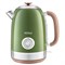 Чайник KITFORT КТ-6110, 1,7 л, 2200 Вт, закрытый нагревательный элемент, сталь, зеленый/бежевый - фото 10118284