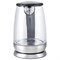 Чайник KITFORT КТ-619, 1,7 л, 2200 Вт, закрытый нагревательный элемент, стекло, серебристый, KT-619 - фото 10118325