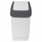Ведро-контейнер 15 л, с крышкой (качающейся), для мусора, "Хапс", 46х26х25 см, серое, IDEA, М 2471 - фото 10704368