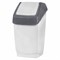Ведро-контейнер 15 л, с крышкой (качающейся), для мусора, "Хапс", 46х26х25 см, серое, IDEA, М 2471 - фото 10704370