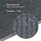 Коврик входной ворсовый влаго-грязезащитный 90х120 см, толщина 7 мм, ребристый, серый, LAIMA, 602872 101010602872 - фото 10705326