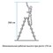 Стремянка стальная двухсторонняя 2х3 ступени, высота площадки 0,66м, алюминиевая площадка 35х16см, до 150кг, вес 4,2кг НОВАЯ ВЫСОТА, 1160203 101010609087 - фото 10721236