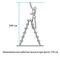 Стремянка стальная двухсторонняя 2х2 ступени, высота площадки 0,44м, алюминиевая площадка 35х16см, до 150кг, вес 2,8кг НОВАЯ ВЫСОТА, 1160202 101010609086 - фото 10721307