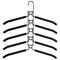 Вешалка-плечики трансформер 2 КОМПЛЕКТА (10 плечиков) металл с покрытием, черные, BRABIX, 880785 - фото 10721670