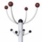Вешалка-стойка "Квартет-З", 1,79 м, основание 40 см, 4 крючка + место для зонтов, металл, белая - фото 10721755