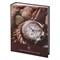 Фотоальбом BRAUBERG на 200 фотографий 10х15 см, твердая обложка, "Часы", коричневый, 390667 - фото 10722771