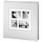Фотоальбом BRAUBERG свадебный, 20 магнитных листов 30х32 см, обложка под фактурную кожу, на кольцах, белый, 390691 - фото 10722965