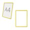 Рамка POS для ценников, рекламы и объявлений А4, желтая, без защитного экрана, 290251 - фото 11360228